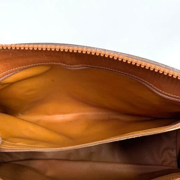 Vintage Dooney & Bourke AWL Shoulder Satchel Zipper Top Case Bone/British Tan - Picture 14 of 16